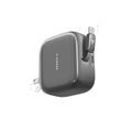 Gray FlexLine Pro 60W retractable charger with USB-C cable